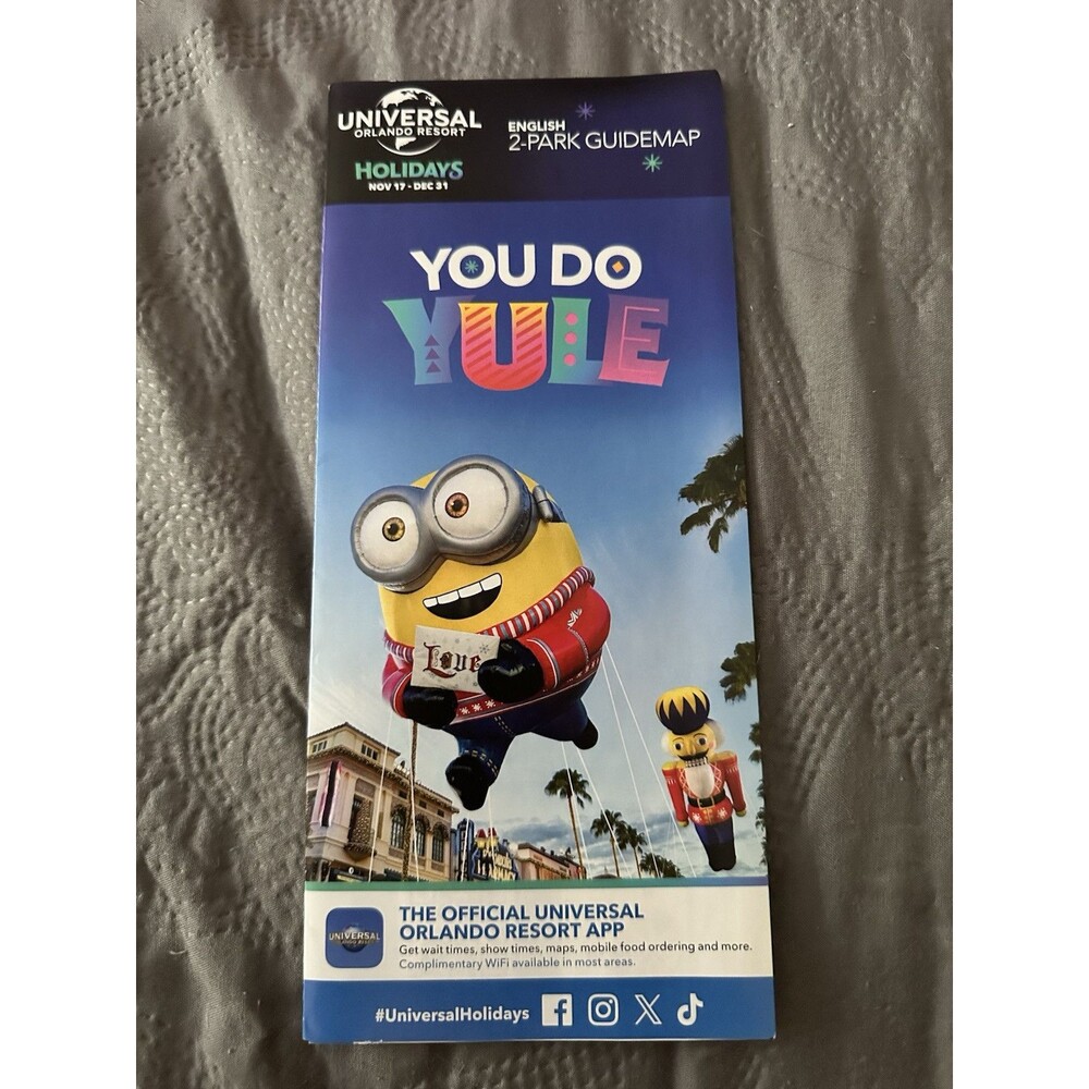 RARE Universal Studios 2 Park Guide Map 2023 - LAST UNIVERSAL MAPS EVER PRINTED